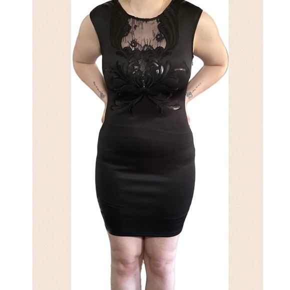 Formal Mini Black Dress, never worn - Picture 4 of 6